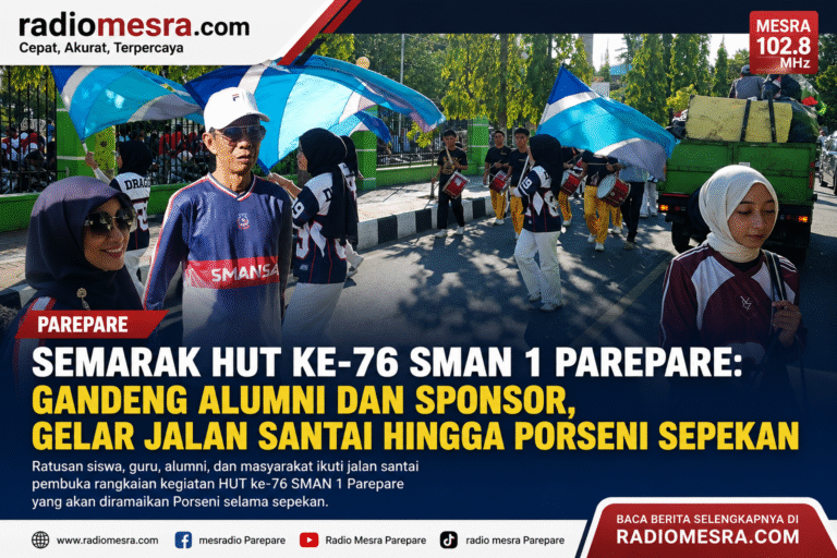Semarak HUT ke-76 SMAN 1 Parepare: Gandeng Alumni dan Sponsor, Gelar Jalan Santai Hingga Porseni Sepekan
