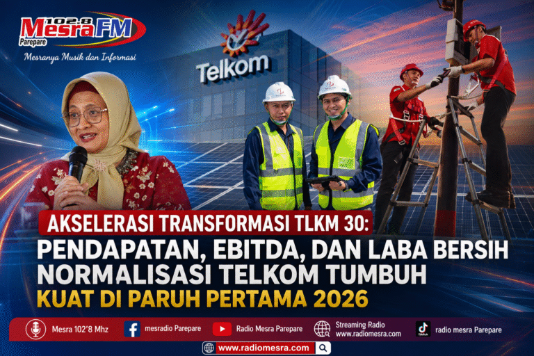 Laporan Keuangan Telkom Semester I 2026, Pendapatan konsolidasi meningkat 3,9% YoY, EBITDA naik 3,8% YoY, sementara laba bersih normalisasi tumbuh 6,2% YoY
