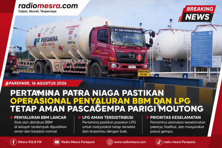 Pertamina Patra Niaga Pastikan Operasional Penyaluran BBM dan LPG Tetap Aman Pascagempa Parigi Moutong