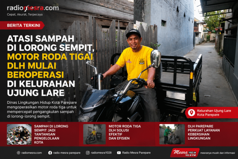 Atasi Sampah di Lorong Sempit, Motor Roda Tiga DLH Mulai Beroperasi di Kelurahan Ujung Lare