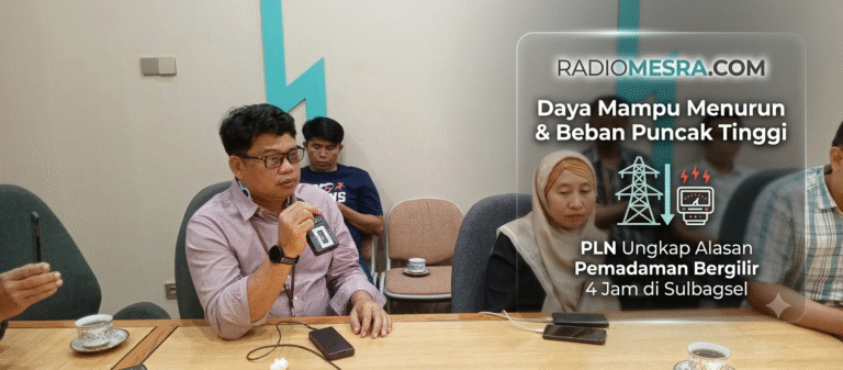 Daya Mampu Menurun dan Beban Puncak Tinggi, PLN Ungkap Alasan Pemadaman Bergilir 4 Jam di Sulbagsel