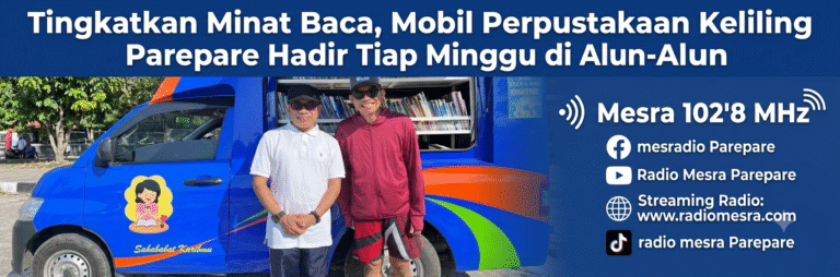 Tingkatkan Minat Baca, Mobil Perpustakaan Keliling Parepare Hadir Tiap Minggu di Alun-Alun