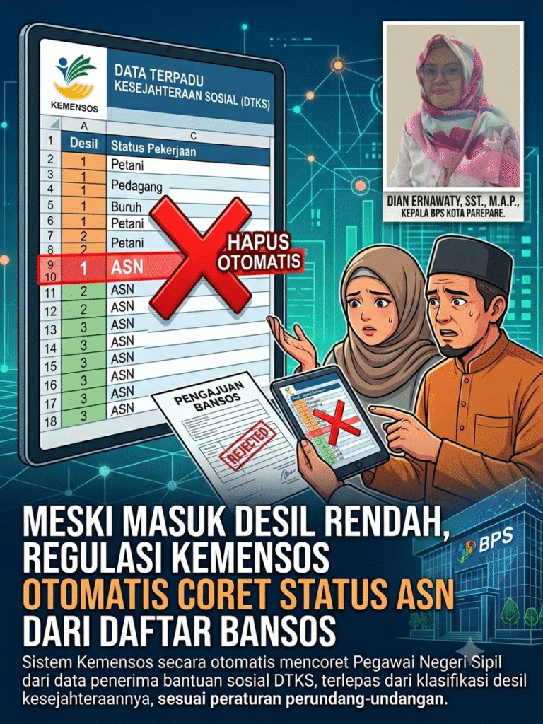 Meski Masuk Desil Rendah, Regulasi Kemensos Otomatis Coret Status ASN dari Daftar Bansos