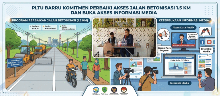 PLTU Barru Komitmen Perbaiki Akses Jalan Betonisasi 1,5 KM dan Buka Akses Informasi Media