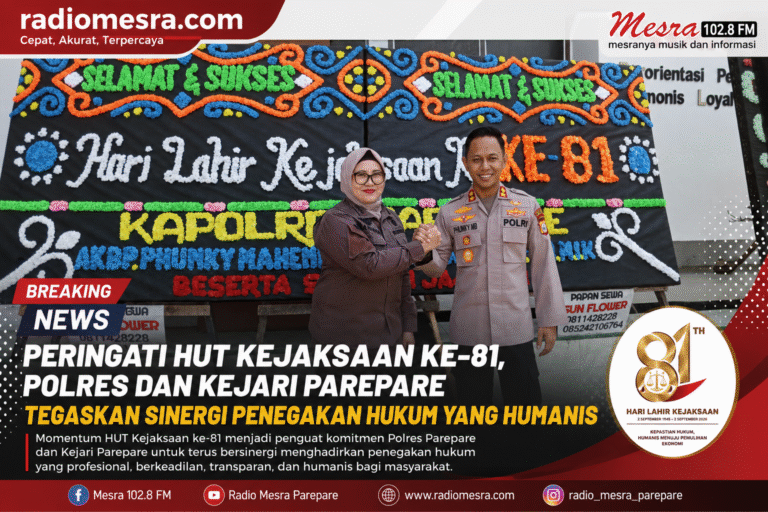 Peringati HUT Kejaksaan ke-81, Polres dan Kejari Parepare Tegaskan Sinergi Penegakan Hukum yang Humanis