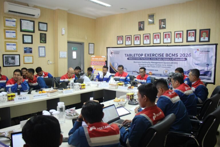 Aviation Fuel Terminal Hasanuddin Pertamina Perkuat Kesiapsiagaan Hadapi Gangguan Supply melalui Simulasi BCMS