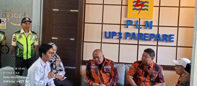 Terima Aspirasi Pemuda Pancasila, Manager PLN UP3 Parepare Jelaskan Progres Penormalan Listrik di Sulselbar