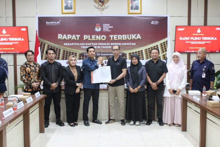 KPU Kota Parepare Tetapkan 115.870 Pemilih dalam Rapat Pleno Terbuka Rekapitulasi PDPB Triwulan III Tahun 2026