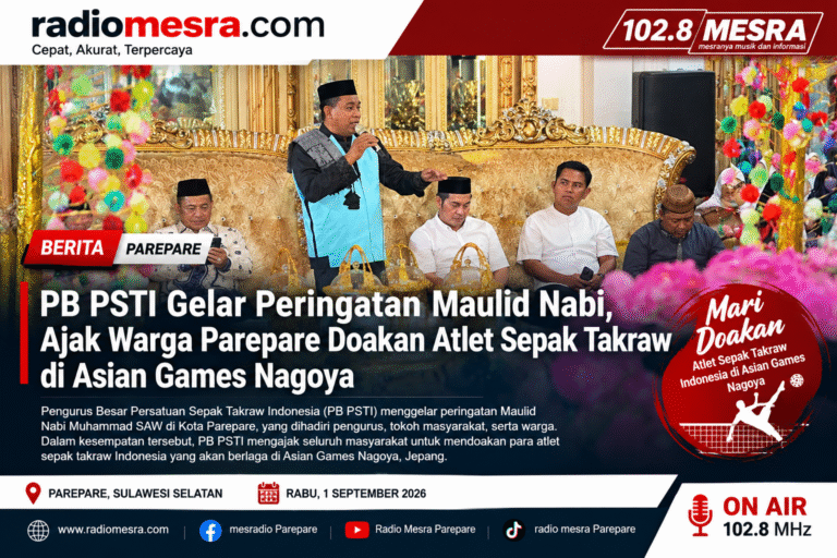 PB PSTI Gelar Peringatan Maulid Nabi, Ajak Warga Parepare Doakan Atlet Sepak Takraw di Asian Games Nagoya