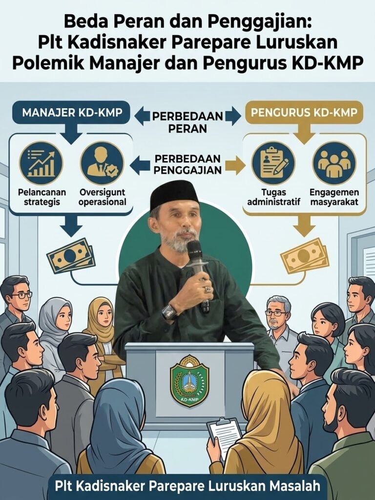 Beda Peran dan Penggajian: Plt Kadisnaker Parepare Luruskan Polemik Manajer dan Pengurus KD-KMP