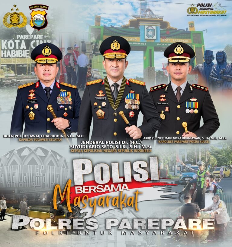 Polres Parepare Pasang Tagline “Polisi Bersama Masyarakat”, Arah Baru Kepemimpinan Kapolri Suyudi