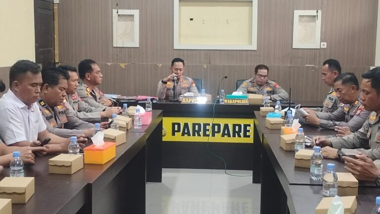 Tindak Lanjuti Commander Wish Kapolri dan Kapolda Sulsel, Kapolres Parepare Pimpin Rapat Pembentukan Pokja 8 Quick Wins