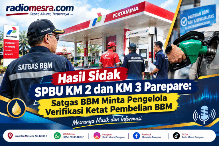 Hasil Sidak SPBU KM 2 dan KM 3 Parepare: Satgas BBM Minta Pengelola Verifikasi Ketat Pembelian BBM
